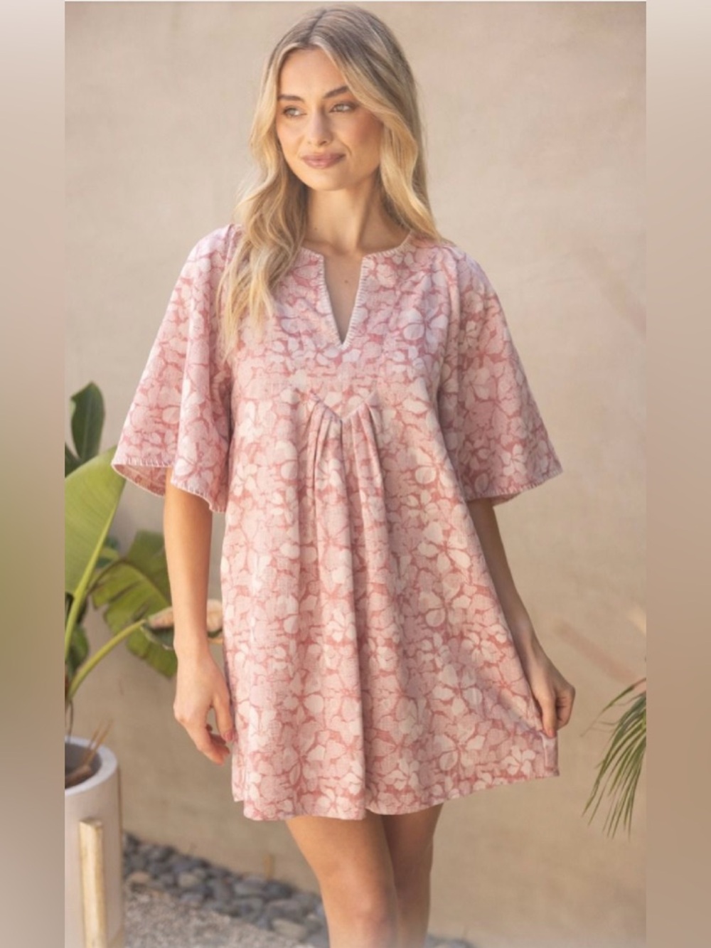 Premium Boutique VOY Los Angeles Embroidered Floral Mini Dress